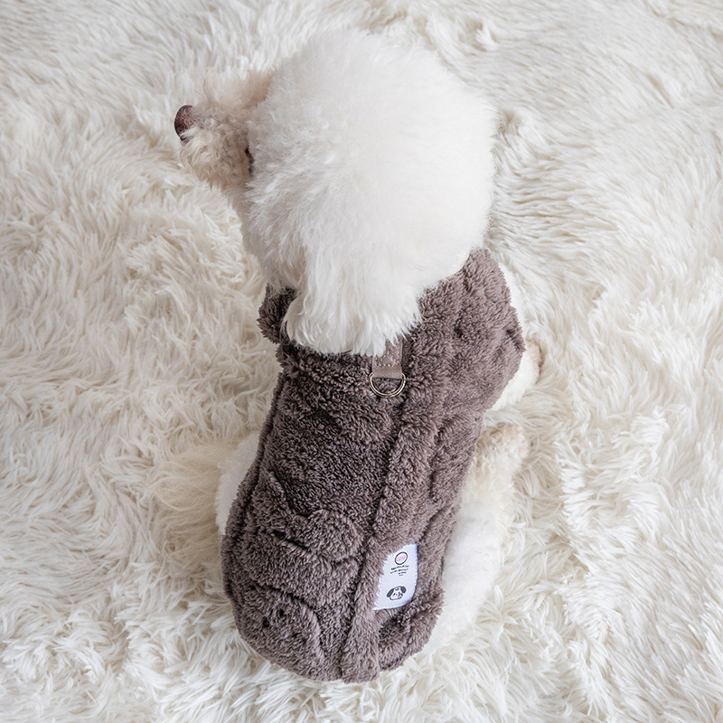 Pet Autumn and Winter Fleece Clothes Dog Cat Warm Coat Small Dogs Clothing Chihuahua Costumes: XS / Pink