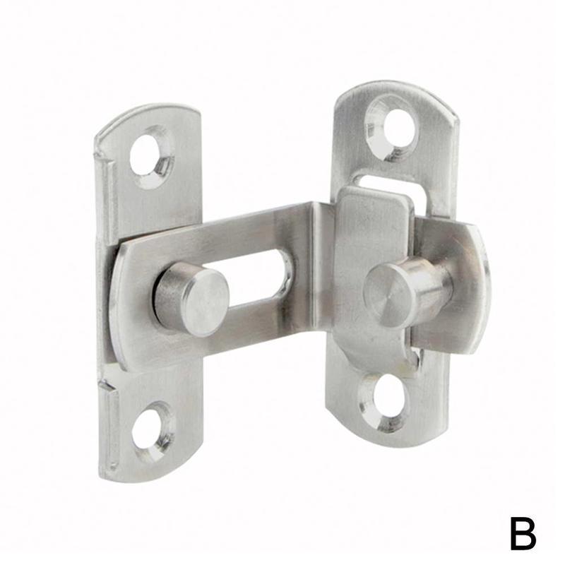 1pc Window Latch Stainless Steel Bolt Door Button Door Sliding Door Degree Lock Anti-theft Door Latch Buckle Lock 90 Buckle J6S1: B