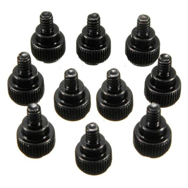 Desktop PC Computer Case Cooling Fan Thumbscrews 6-32 Thumb Screw Metal 10PCS