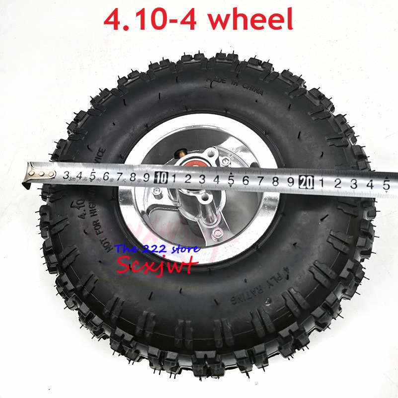Rueda de neumático de 4,10/3,50-4, neumático exterior de tubo 4,10-4 con llanta de 4 pulgadas para Mini Quad Dirt Bike Scooter ATV Buggy de 49cc