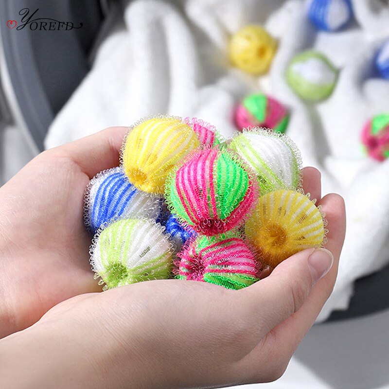 Oyorefd 6 Stks/set Anti-Kronkelende Magic Was Bal Droger Ballen Automatische Wasmachine Haar Catcher Wassen Ballen Voor Wasgoed