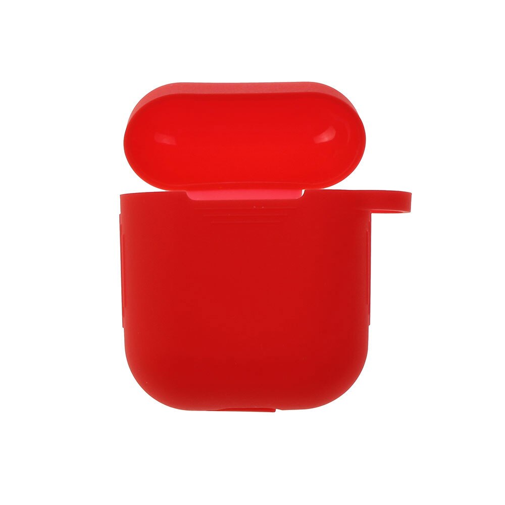 Voor Airpods 1/2 Zachte Siliconen Oortelefoon Cover Air Pods Case Earpods Accessoires Headset Beschermhoes Apple Air Pods Case: Red