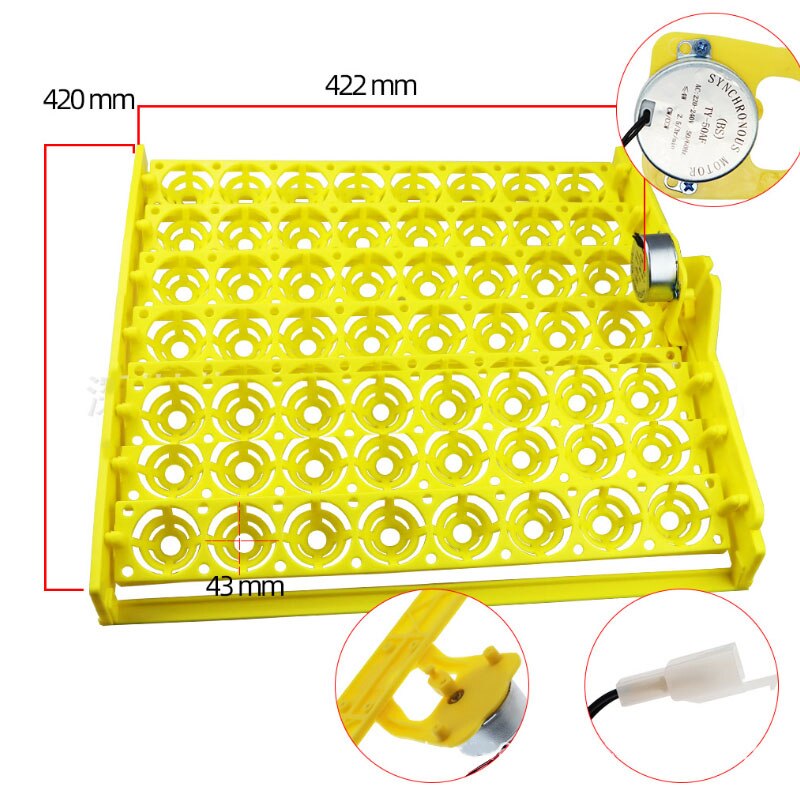 Broedmachine voor 56 eieren, mini-broedmachine, draaiplateau, broedmachine voor kippen, broedmachine voor pluimvee, automatische broedmachine, broedmachine