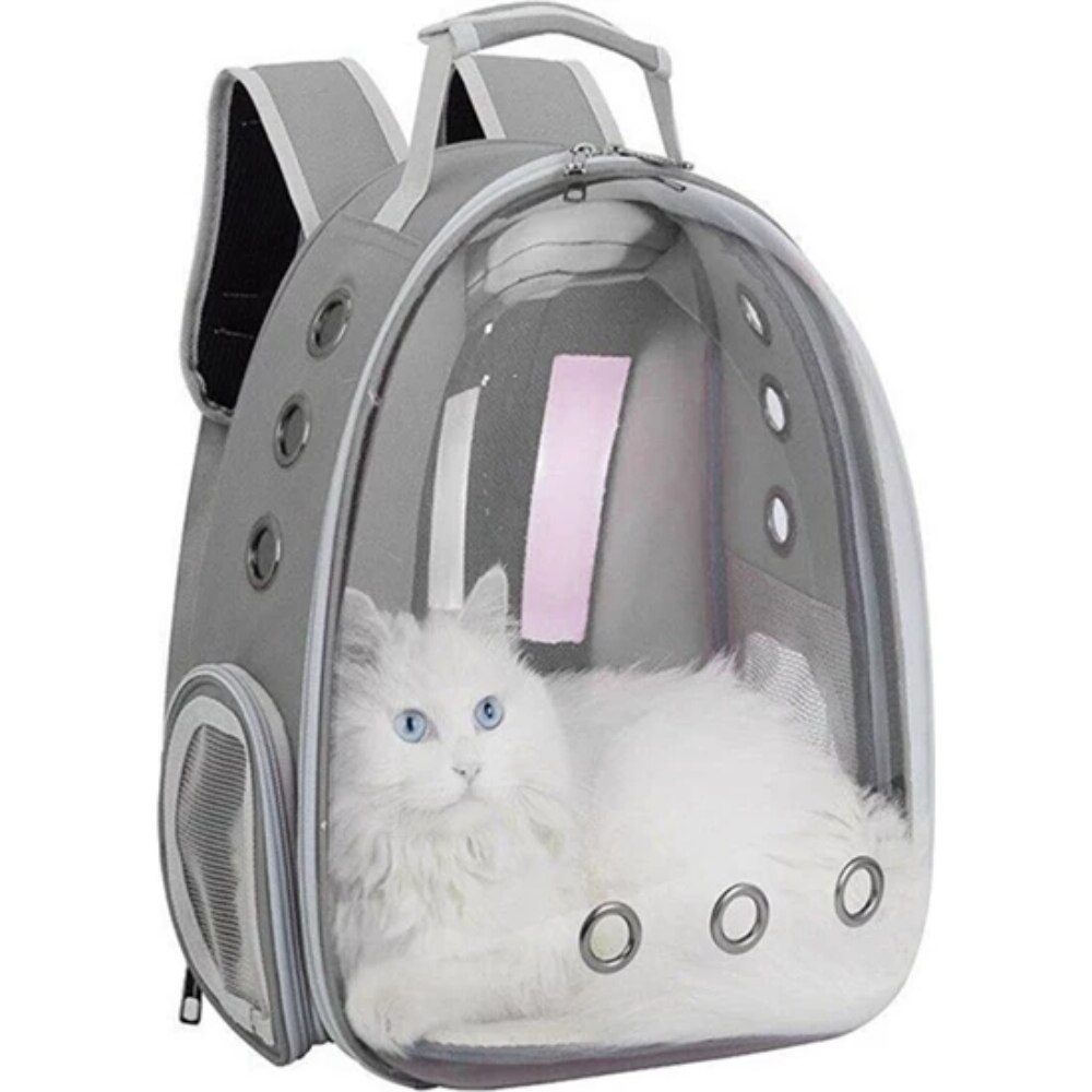 Cat Dog Carrier Travel Veterinary Bag Wheeled Suitcase Pet Extraction Box Astronaut Look Orthopedic Support Ventilated Zipper