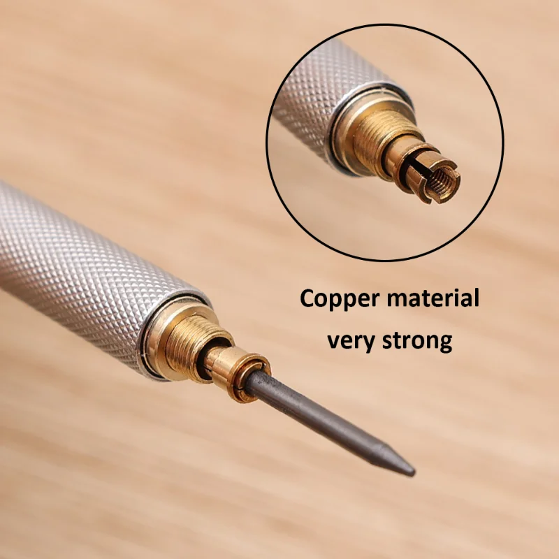 Metal Mechanical Pencil 0.3/0.5/0.7/0.9/1.3/2.0mm HB Leads Replaceable Refills Art Writing Drafting Drawing Home School Supplies