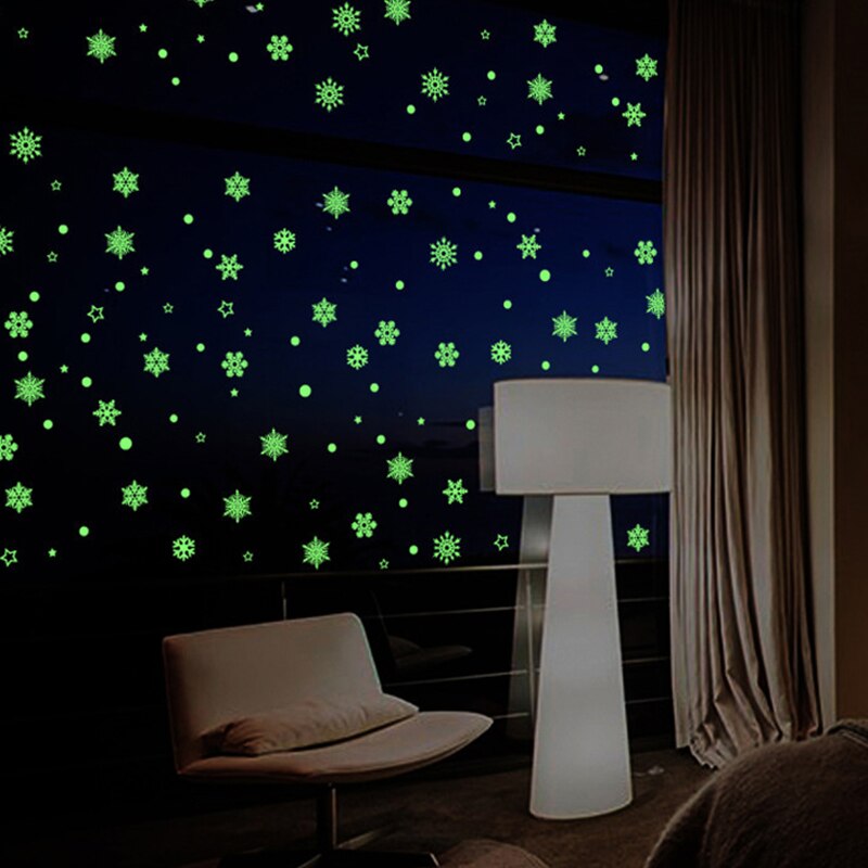 3D Bubble Lichtgevende Sterren Stippen Muursticker Kinderkamer Slaapkamer Home Decoration Decal Glow In The Dark Diy Platte Sneeuwvlok stickers