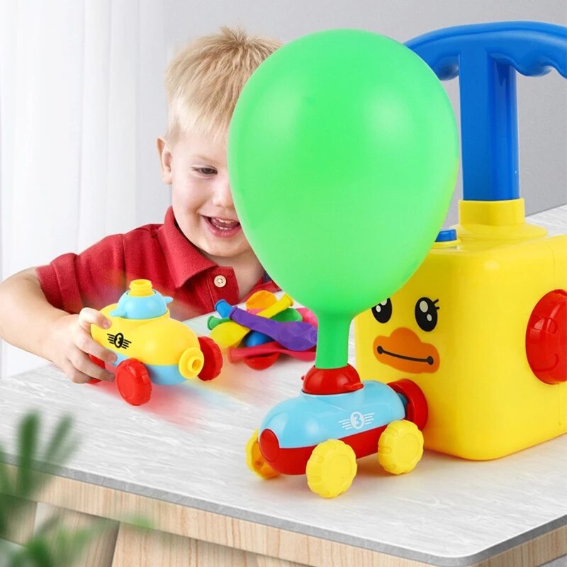 NEUE Power Ballon Starten Turm Spielzeug Puzzle Spaß Bildung Trägheit Air Power Ballon Auto Wissenschaft Experimen Spielzeug für Kinder