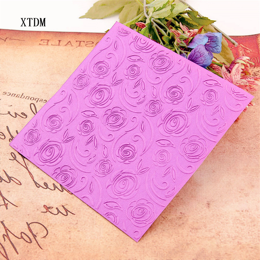 Easter plastic Rose flower template craft card making paper card album wedding decoration Embossing folders