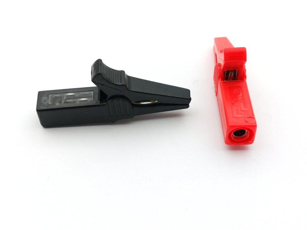2PCS Plastic Alligator Clips Electrical Crocodile Clamp For Test Probe Lead