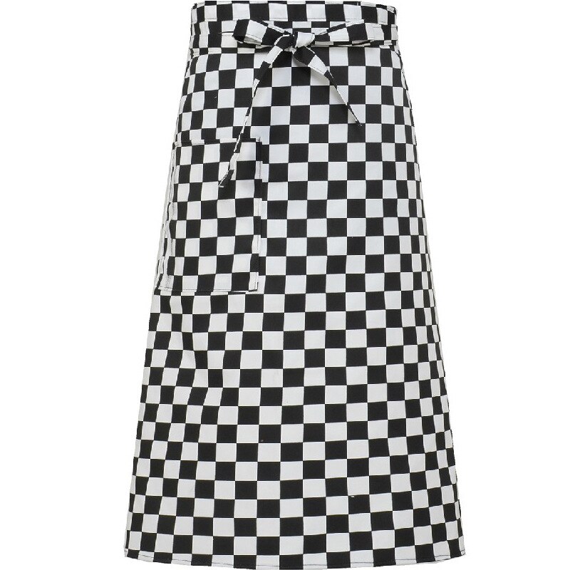 Ober keukenkleding heren chef-kok uniform polyester gestreept dames serveerster restaurant kok kostuums café zak chef-kok schorten: Helft 2