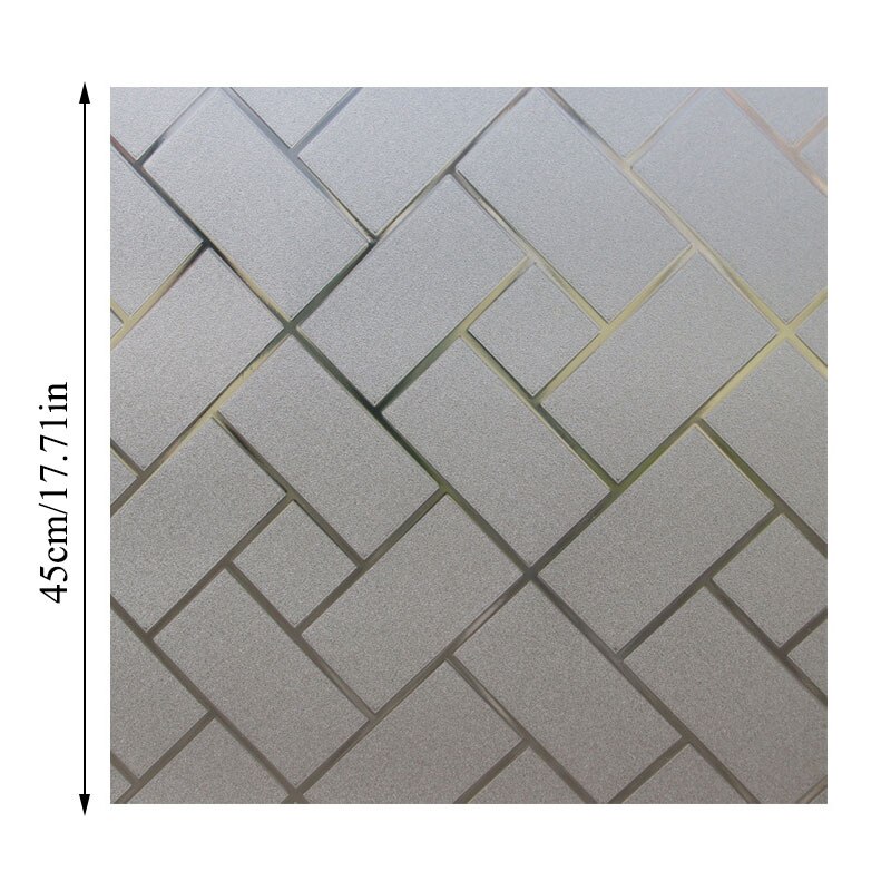 PVC Rectangle Static Glass Film Translucent Self-Adhesive Glass Film Vinyl Geometric Window Foil Privacy Sticker: 2