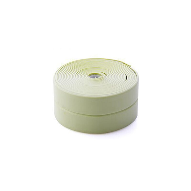3.8cmx3.2m Self-adhesive Kitchen Bathroom Ceramic Stickers Tape Waterproof Anti-moisture Pvc Wall Corner Line Sink Sticker: green