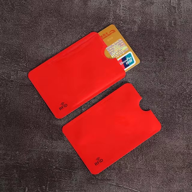 Fundas protectoras para tarjetas bancarias de crédito con bloqueo RFID de Color, tarjetero antiescaneo de papel de aluminio, funda para guardar tarjetas de Control de acceso, 10 Uds.: Verde militar