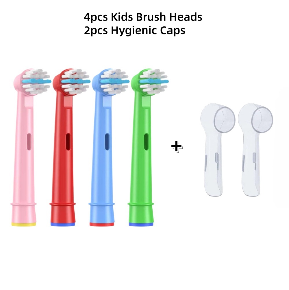 Kleurrijke opzetborstels voor kinderen voor Oral B elektrische tandenborstels - zachte haren, kleine koppen, geschikt voor Pro 1000, actie, floss en meer!: Goud