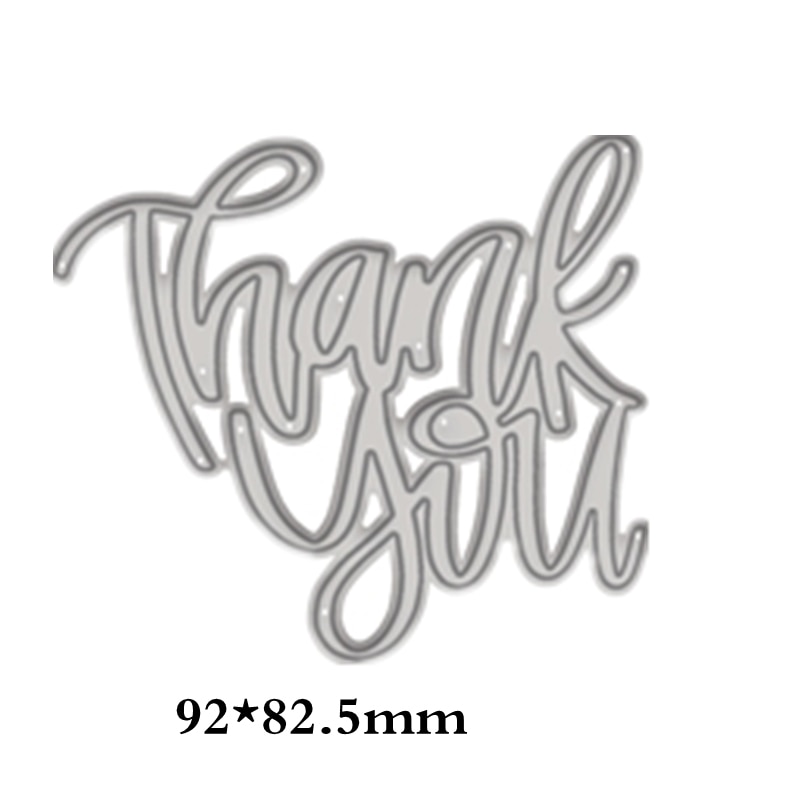 Word Letter Collection Metal Cutting Dies Stencil For Diy Scrapbooking Paper Cards Crafts Emobossing Decorationg Newest: 2 Thank you