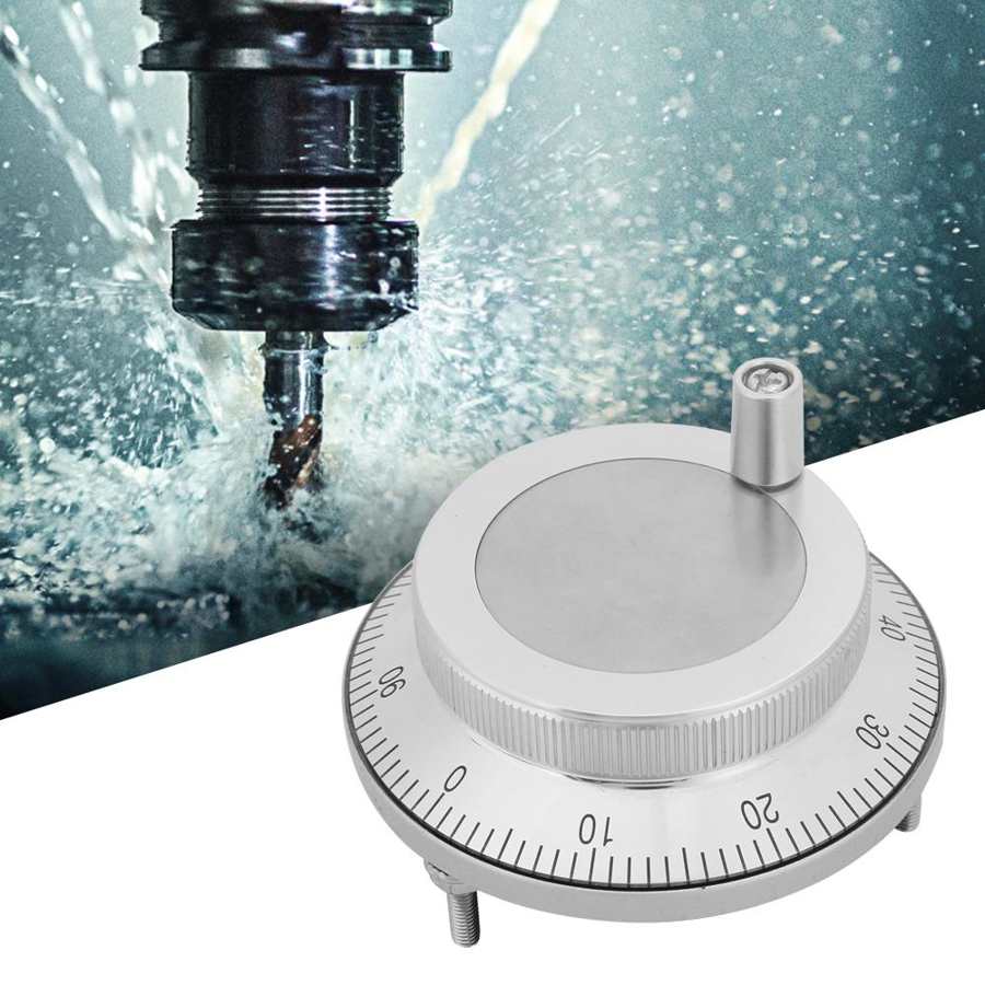 MPG Handwheel 80mm 6Pin CNC Pulser Handwheel 5V 100PPR Manual Pulse Generator Rolling Encoder Handwheel Handle