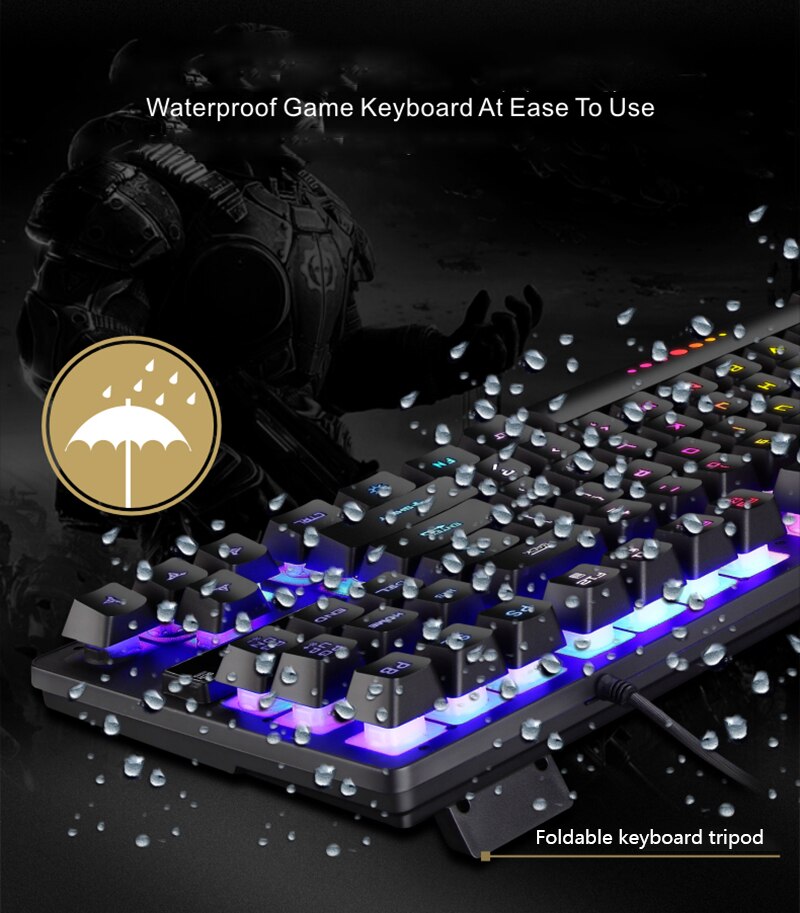 Teclado Gamer Gaming Toetsenbord 87Key Gaming Mechanische Toetsenbord Kleurrijke Backlight Toetsenbord Game Accessoires Клавиатура