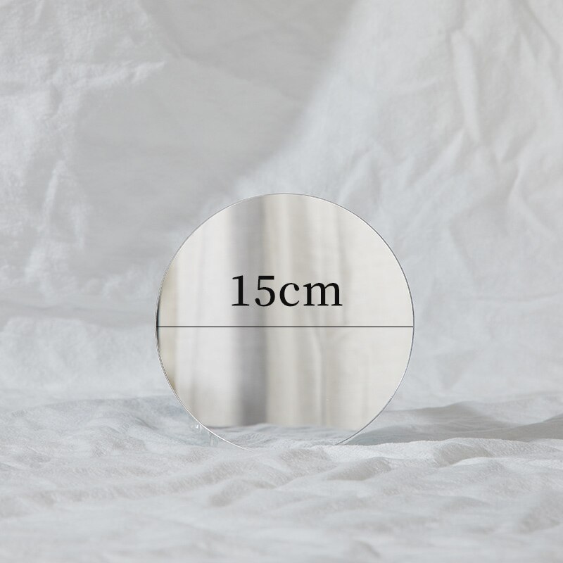 Acrylic Mirror Board Cosmetics Photography Backdrops Birthday Room Decoretiong Ornaments Photograthy Props for Photo Studio: Circular     15cm