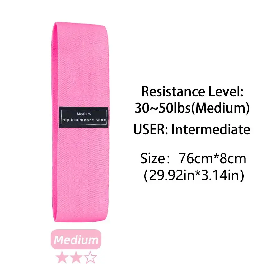 Stofweerstand Heup Booty Bands Glute Dij Elastische trainingsbanden Squat Circle Stretch Fitnessstrips Loops Yoga Gymapparatuur: GRIJS