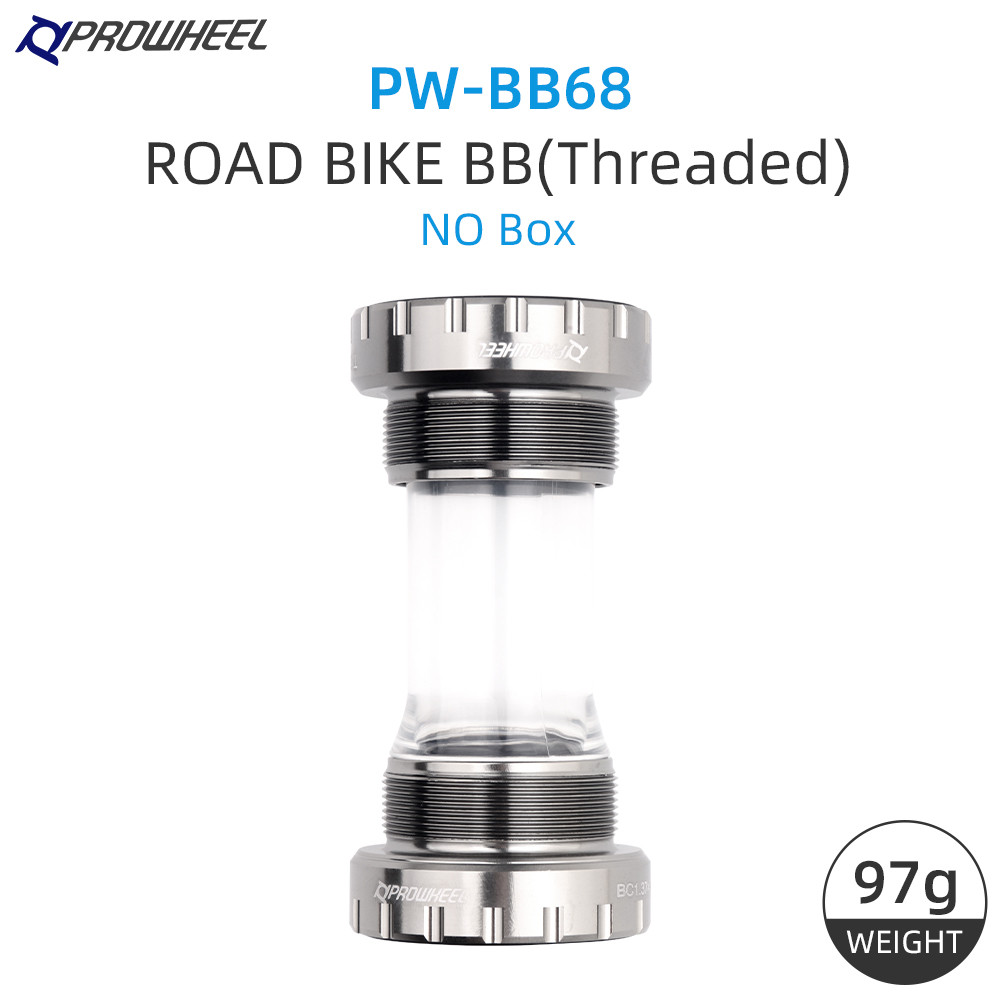 PROWHEEL RBB68/BB68/MBB73/BB73 soporte inferior de bicicleta MTB/carretera Hollowtech rodamiento para 68MM 68/73MM Shimano manivela BB: YELLOW