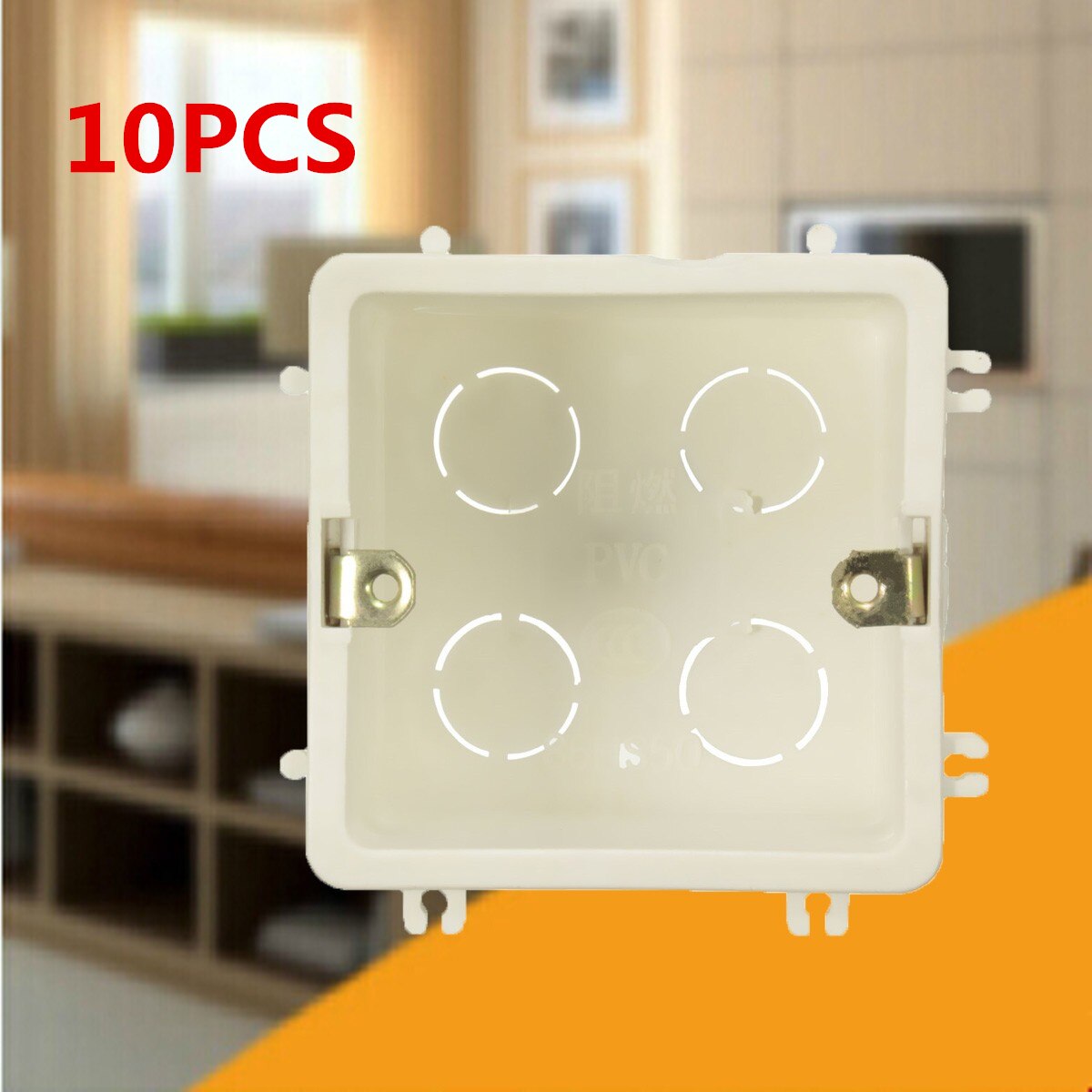 10PCS 86 Type Plastic Switch Socket Base Case Outfit Junction Box Surface Mount Bottom Box Wall Switch Mounting Socket Dark Box