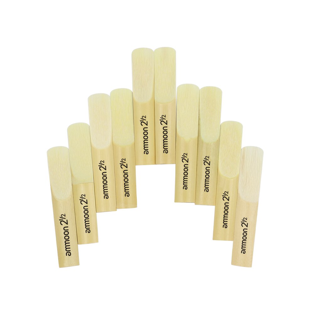 ammoon 10pcs 2.5 2-1/2 for bB Tenor Saxophone Sax Bamboo Reeds Accessory Part