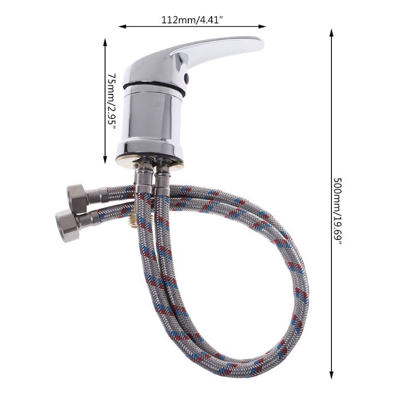 50cm Zinc Alloy & Cold Water Faucet Wash Hair Tap Mixing Valve Beauty Salon Bed Accessories