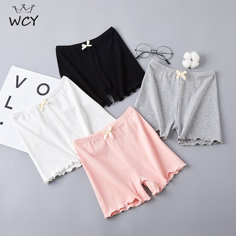 100% Cotton Girls Safety Pants Summer Modal Soft Kids Short Pants Underwear Children Cute Shorts Underpants Ribbed Baby Clothes
