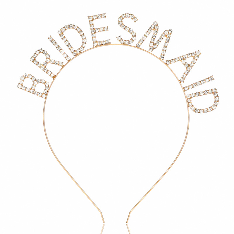 Accesorios para el cabello para dama de honor, diadema con diamantes de imitación, diademas de cristal para dama de Honor, joyería para de boda y novia