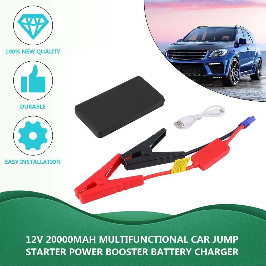 12V 20000 Mah Start Charger Mini Draagbare Multifunctionele Auto Jump Starter Power Booster Batterij Oplader Emergency Start Oplader