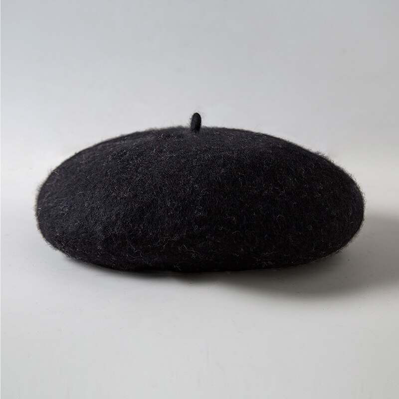 NO.ONEPAUL Female Bonnet Caps Winter All Matched Warm Walking Hat Cap Cheap Women Wool Solid Color Beret: JBR-A6