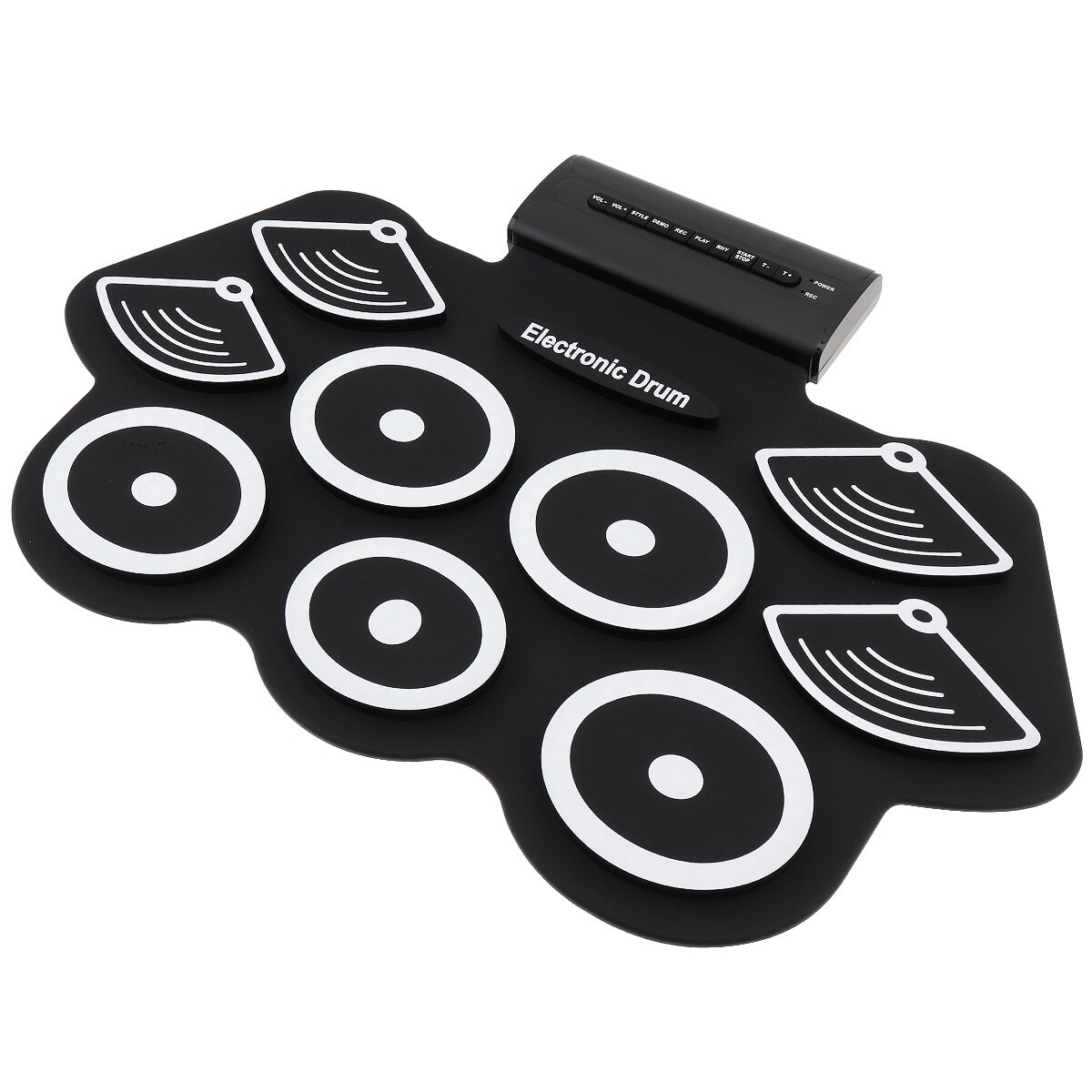 9 Pads Usb Dc 5V Elektronische Roll Up Thicken Silicone Drum Elektrische Drum Kit Met Drumsticks En Sustainpedaal