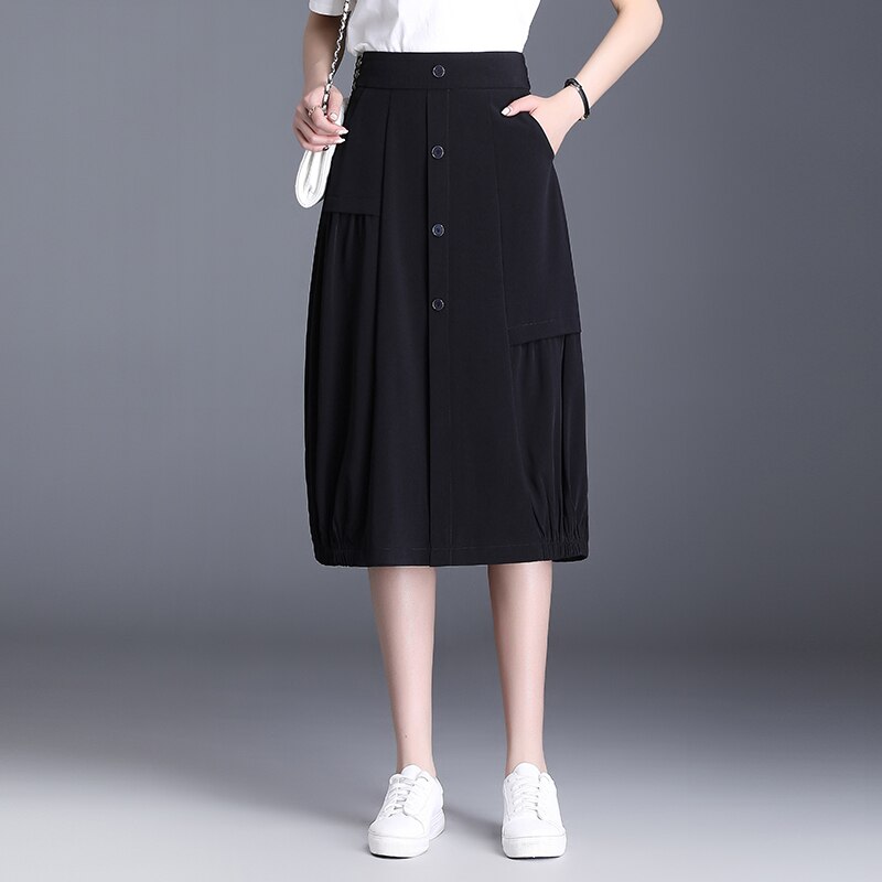 High Waist Bud Lantern Skirt