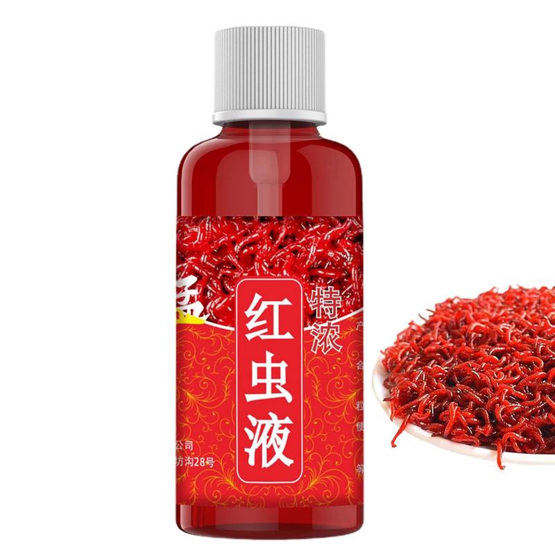 Isca de pesca de verme vermelho, cheiro concentrado, iscas para truta e baixo, carpa, baixo, 60ml