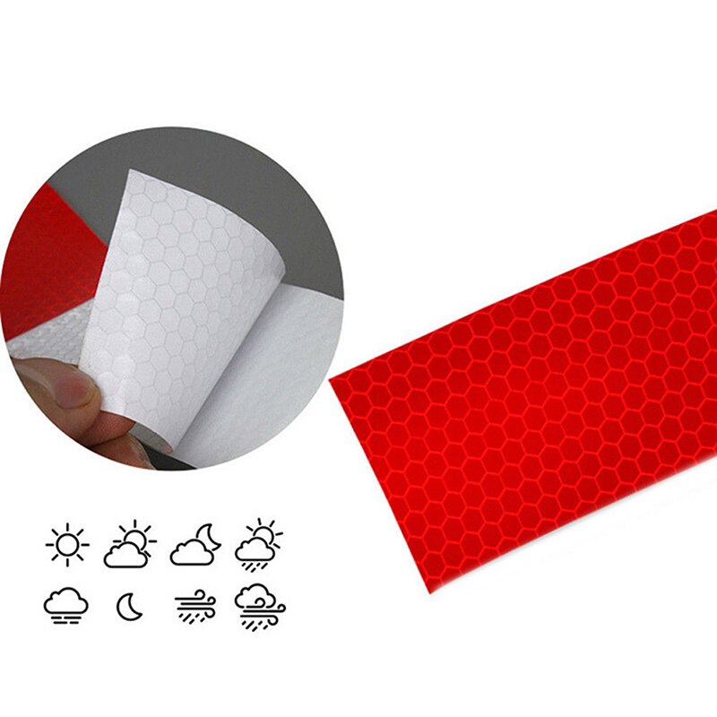 Tira de advertencia reflectante para coche y camión, cinta reflectante de seguridad para parachoques, reflectante, luz nocturna, pegatina reflectante, 20 unidades