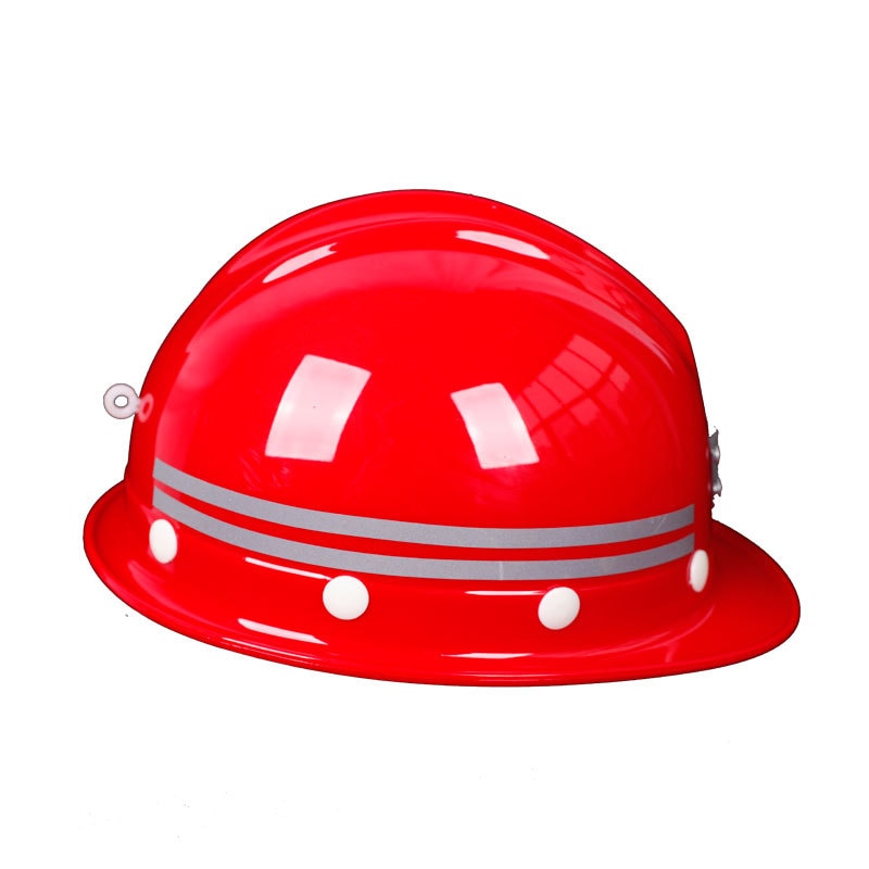 Casquette de sécurité pour la Construction, en plastique pur, avec bande réfléchissante, ajustable pour le travail nocturne, Anti-écrasement sur Site pour électricien: red