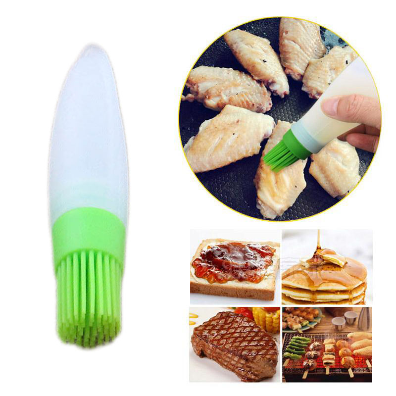 High Silicone Honey Oil Brush Bottle BBQ Baking Pancake Basting Tool