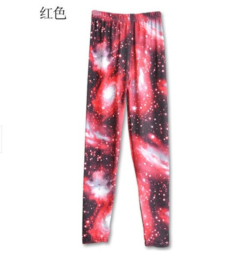 Tähtitaivas galaksi 3d painettu leggingsit kesä kevät finess naisten legginsit joustavat housut punk housut