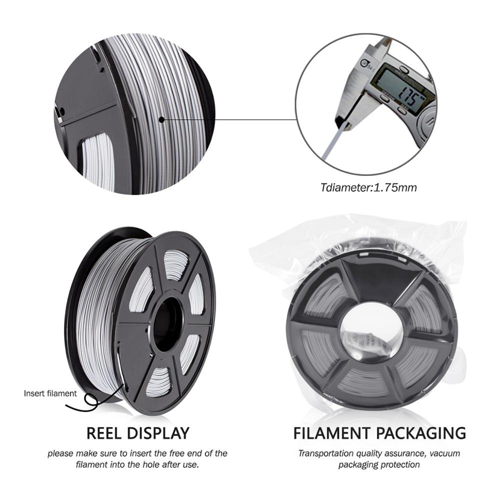 PLA 3D Printer Filament 1kg PLA 1.75mm 1kg/2.2lbs PLA Material for 3D Printer Plastic eco-friendly low shrinkage high strength