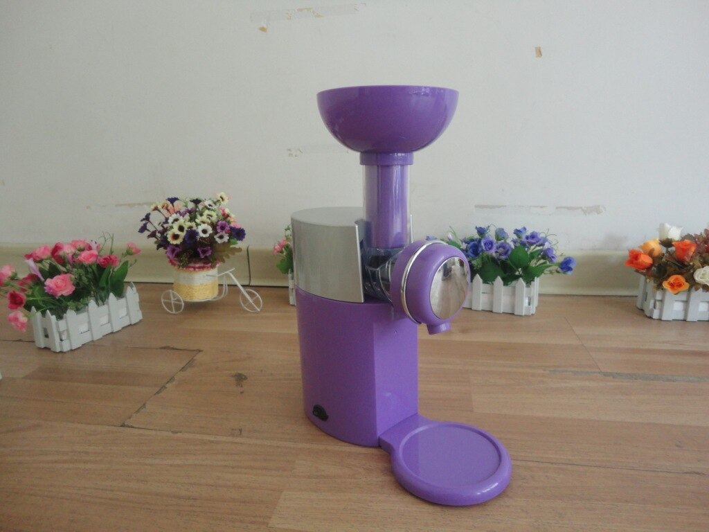 Household Small Cone Fruit Ice Cream Machine Children Making Machine Homemade Ice Cream Machine: purple