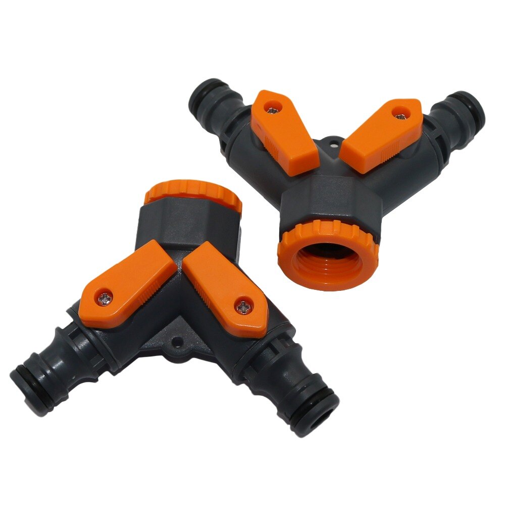 1/2 tommer  til 3/4 tommer y shuntadapter ventil hageslange splitter koblinger kranbryter vanning landbruk rørkobling 1pc