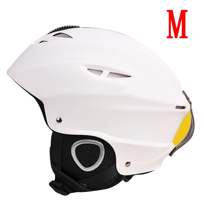 Casque de Ski de pour hommes et femmes adultes, de sécurité, de Snowboard, de Sport, coupe-vent, garde au: white M