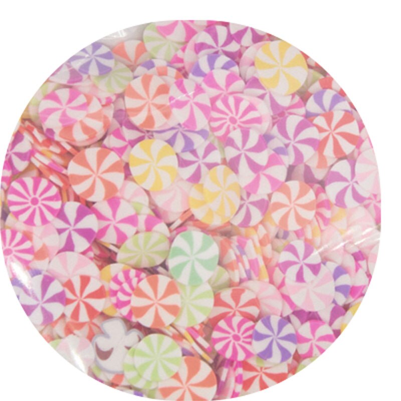 30g doux polymère argile tranches noël bonbons arrose pour Slimes remplissage charmes moelleux boue remplissage bricolage artisanat accessoire: 6 candy shape