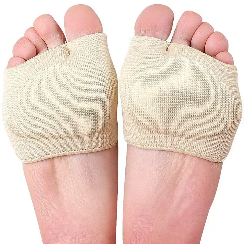 1 Paar Silikon-Mittelfuß-Ärmelpolster, halbe Zehen, Bunion-Sohle, Vorfuß-Gel-Pads, Kissen, halbe Socke, verhindert Schwielen, Blasen