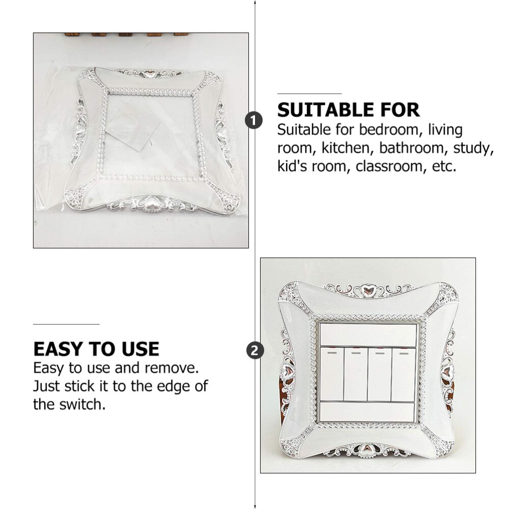 3Pcs Resin Switch Protective Covers Simple Switch Decal Socket Switch Cover