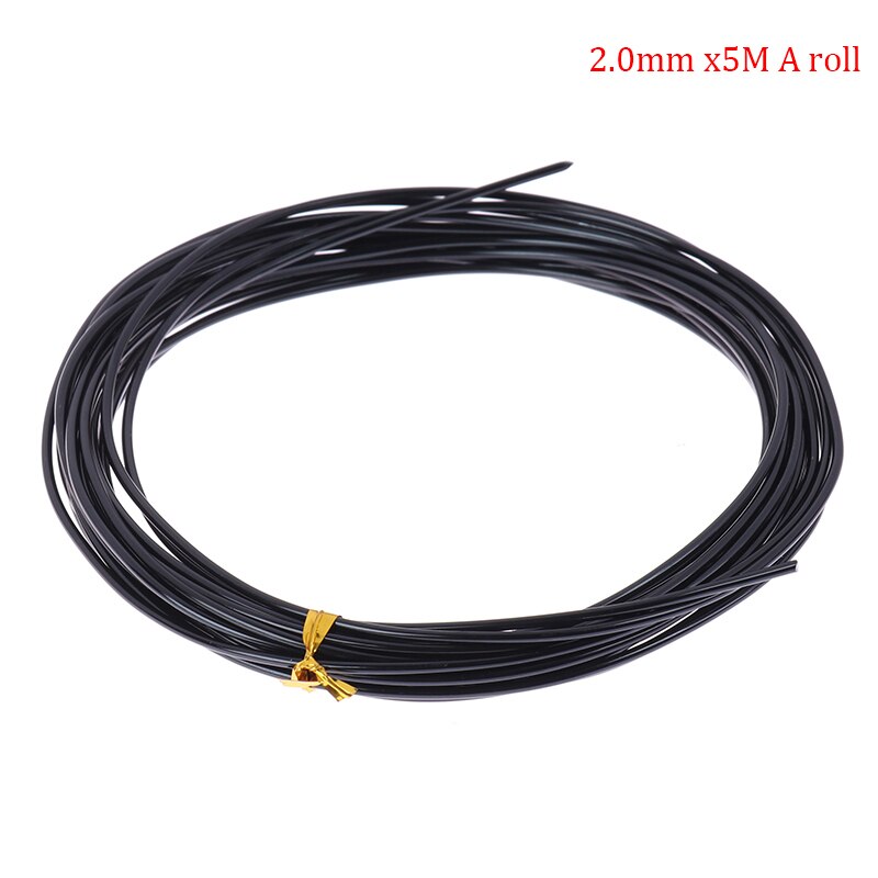 Total 5m (Black) Bonsai Wires Anodized Aluminum Bonsai Training Wire With 5 Sizes (1.0 Mm,1.5 Mm,2.0 Mm 2.5mm .3mm): M