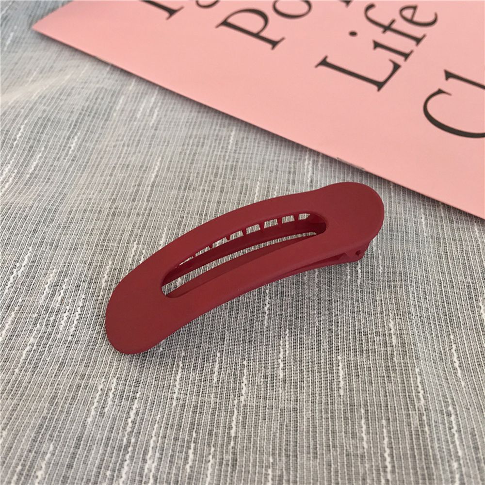 Pinzas grandes para cabello para mujer, horquillas de acrílico de estilo japonés, accesorios para el cabello, Color sólido: Red