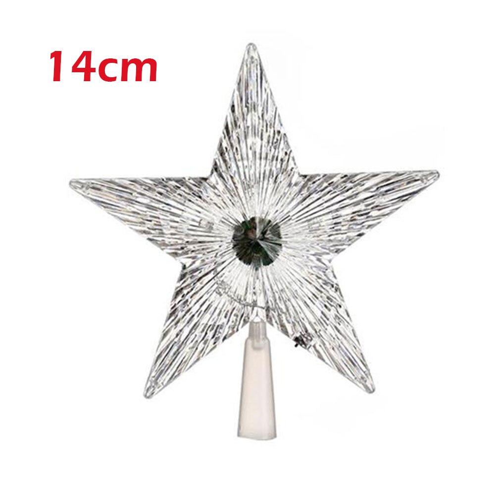 Tretopp ornamenter lysende lampe feiring hotell tretopp pentagram fasjonabel plast bryllup hjemmeinnredning tre topp stjerne: 14cm