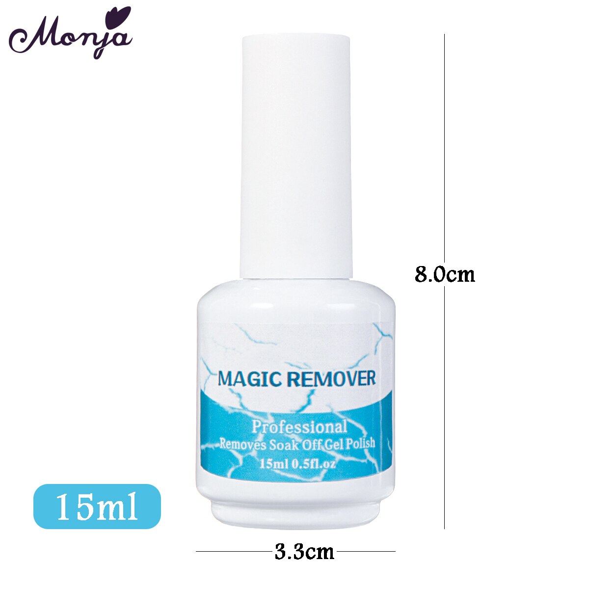 Monjia 2 Styles Magic Remover Gel Nail Art Polish Remover Soak off Fast Burst Manicure Cleaning Glue Tools