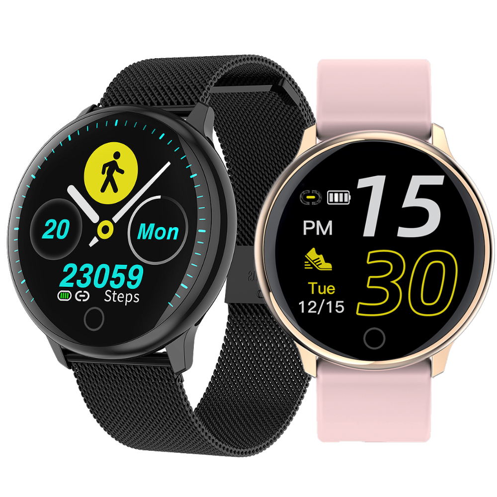 Smart ur kvinder mænd smartwatch til apple ios android electronics smart fitness tracker med silikone rem sportsure